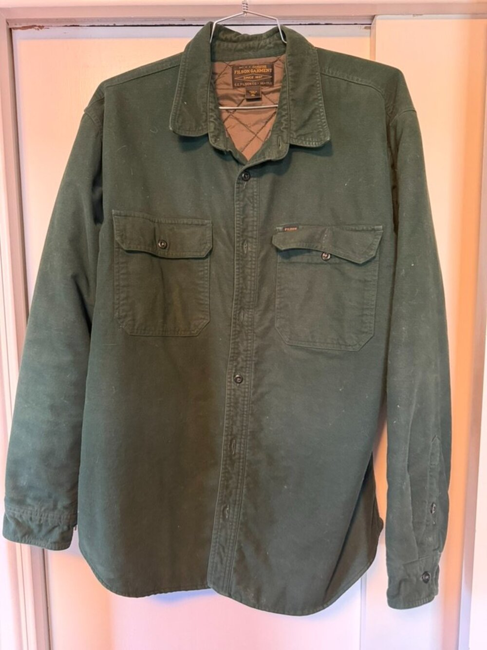 Filson Quilted Flannel Shirt Jacket XL